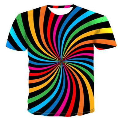 Playera Hombre Efecto Vértigo 3D Manga Corta - Image 2