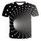 Playera Hombre Efecto Vértigo 3D Manga Corta