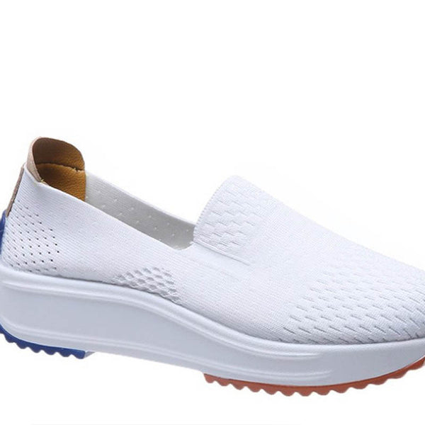Zapatos Blancos de Malla Minimalista con Suela Plana
