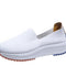 Zapatos Blancos de Malla Minimalista con Suela Plana