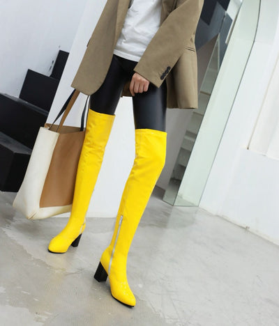 Bota Larga de Tacón Alto Cómoda y Casual - Image 4