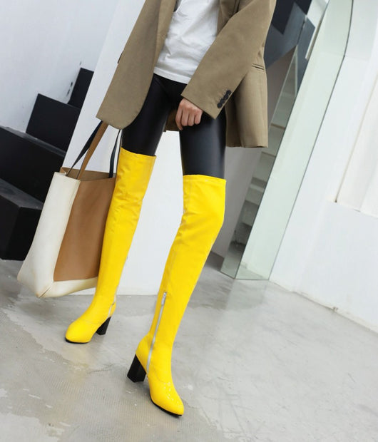 Bota Larga de Tacón Alto Cómoda y Casual - Image 4