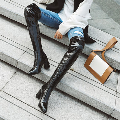 Bota Larga de Tacón Alto Cómoda y Casual - Image 11