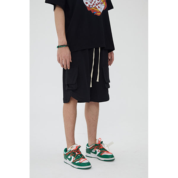 Shorts de Trabajo con Bolsillos Grandes, Algodón y Cierre Velcro