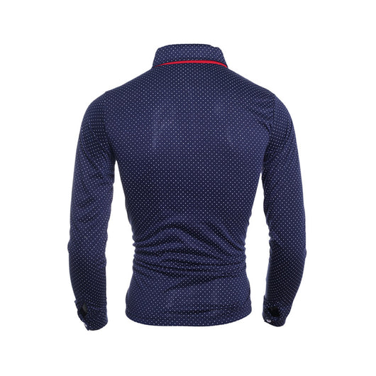 Camisa Casual de Lunares para Hombre - Manga Larga Moderna - Image 10