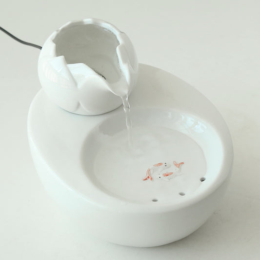 Fuente de Cerámica Inteligente con Circulación Automática de Agua - Image 2