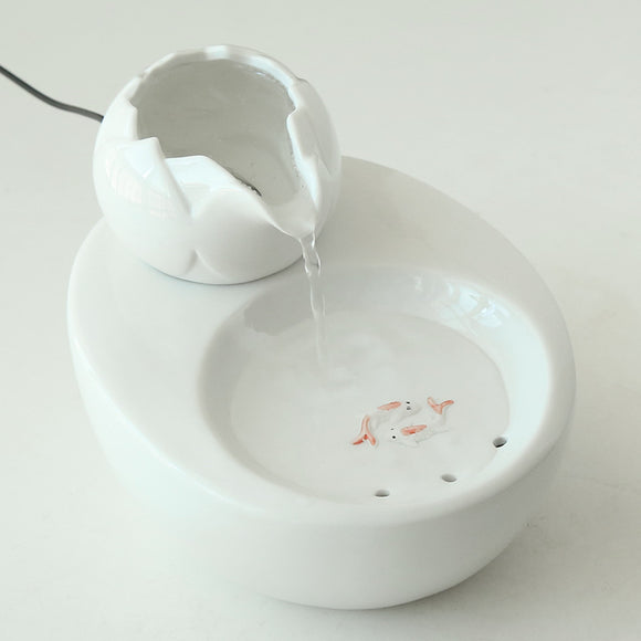 Fuente de Cerámica Inteligente con Circulación Automática de Agua