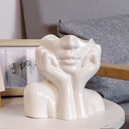 Jarrón Decorativo de Cerámica Nórdico con Forma de Cuerpo Humano - Image 4