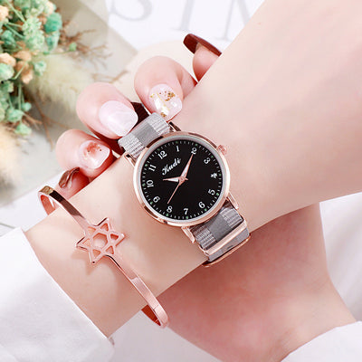 Reloj Casual para Mujer con Cielo Estrellado Luminoso y Correa Arcoíris - Image 3