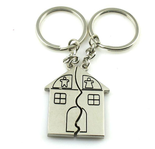 Llavero de Aleación Forma Casa para Parejas - Recuerdo de Viajes - Image 2