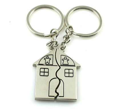 Llavero de Aleación Forma Casa para Parejas - Recuerdo de Viajes - Image 2