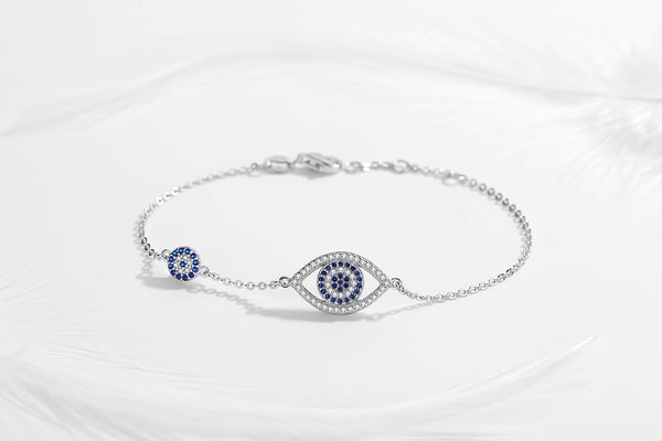 Pulsera de Plata Ley 925 Ojo del Demonio
