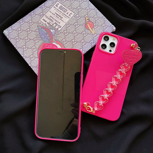 Funda para Teléfono Cadena de Muñeca Corazón Rojo Love Girl - Image 2