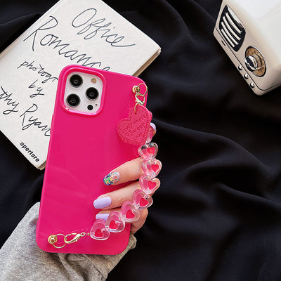Funda para Teléfono Cadena de Muñeca Corazón Rojo Love Girl - Image 3