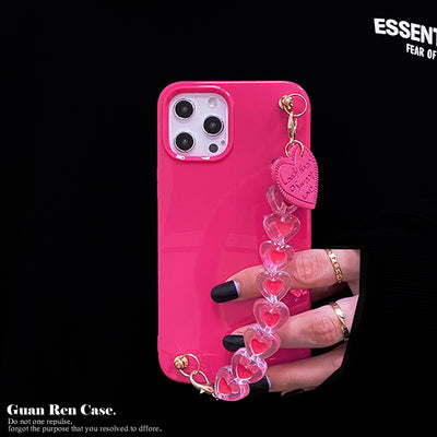 Funda para Teléfono Cadena de Muñeca Corazón Rojo Love Girl - Image 5