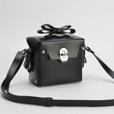 Bolso de Hombro Cuadrado Retro con Moño 3D y Remaches - Image 15
