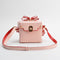 Bolso de Hombro Cuadrado Retro con Moño 3D y Remaches
