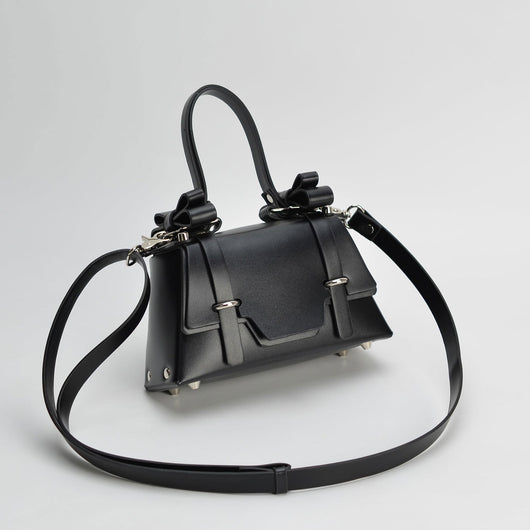 Bolso de Hombro Cuadrado Retro con Moño 3D y Remaches - Image 6