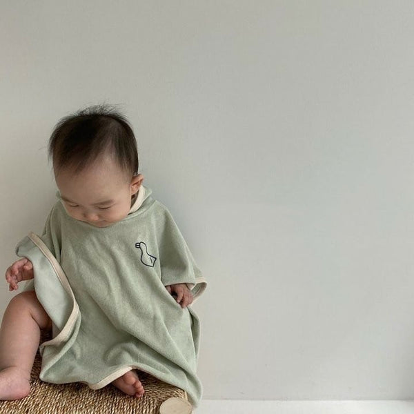 Bata de Baño Infantil de Algodón con Diseño de Pato