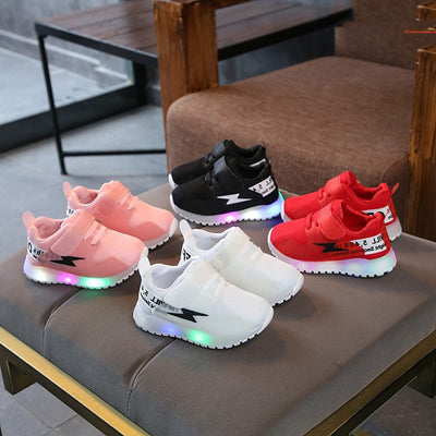 Zapatillas Deportivas Infantiles con Luces LED - Calzado para Correr en Primavera - Image 2