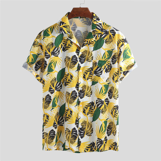 Camisa Floral Casual para Hombre Tallas Grandes con Cuello Solapa - Image 7