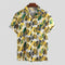Camisa Floral Casual para Hombre Tallas Grandes con Cuello Solapa