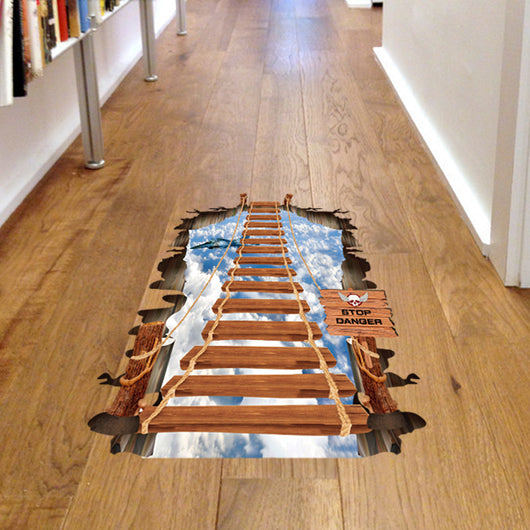 Adhesivos 3D de Pared - Universo Creativo con Planetas y Puente Suspendido - Image 9
