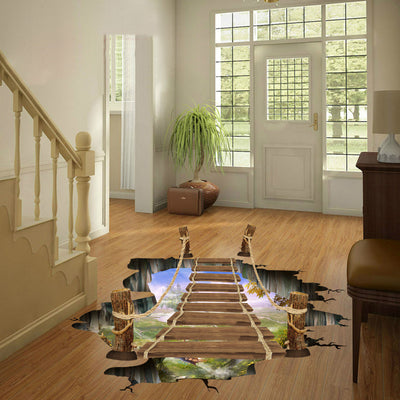 Adhesivos 3D de Pared - Universo Creativo con Planetas y Puente Suspendido - Image 8
