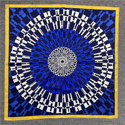 Pañuelo de Seda Salvaje 90 Twill con Patrón Radial para Mujer - Image 9