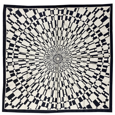 Pañuelo de Seda Salvaje 90 Twill con Patrón Radial para Mujer - Image 8