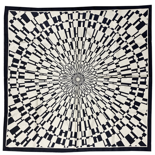 Pañuelo de Seda Salvaje 90 Twill con Patrón Radial para Mujer