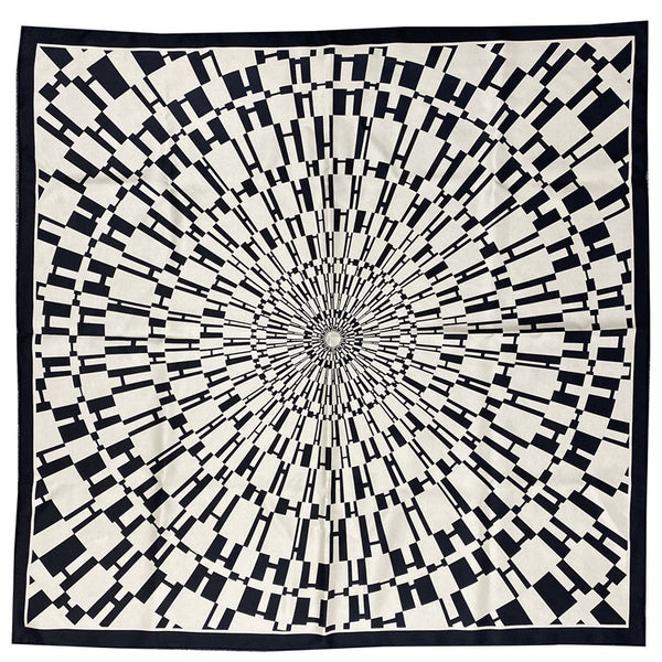Pañuelo de Seda Salvaje 90 Twill con Patrón Radial para Mujer