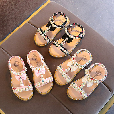Sandalias Infantiles Princesa con Brillantes y Perlas - Image 7