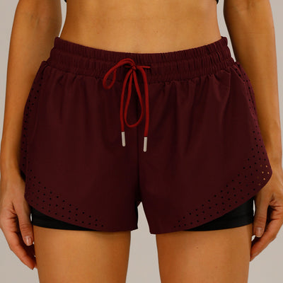 Pantalones Deportivos Yoga Dos Capas con Falso Conjunto - Image 11