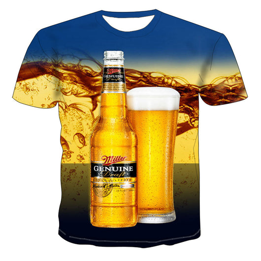 Camiseta Estampada 3D Cervezas Variadas para Hombre - Talla Grande - Image 7