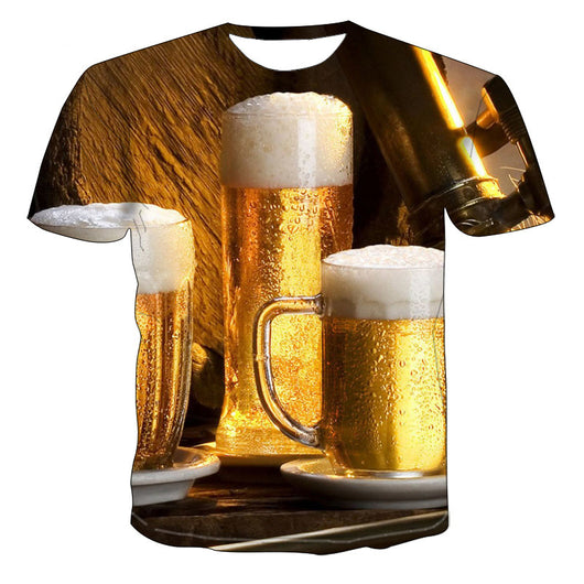 Camiseta Estampada 3D Cervezas Variadas para Hombre - Talla Grande - Image 9