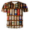 Camiseta Estampada 3D Cervezas Variadas para Hombre - Talla Grande