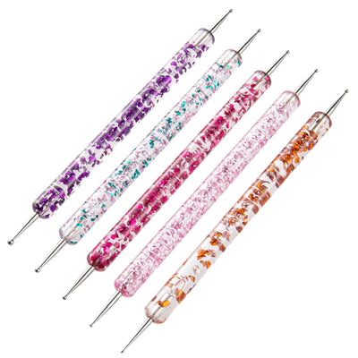 Kit Profesional de Nail Art con Varillas Dobles Transparentes - Image 10