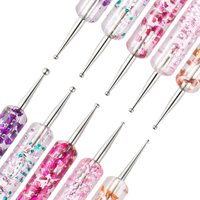 Kit Profesional de Nail Art con Varillas Dobles Transparentes - Image 12