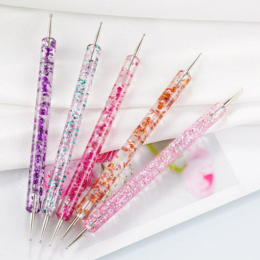 Kit Profesional de Nail Art con Varillas Dobles Transparentes - Image 13