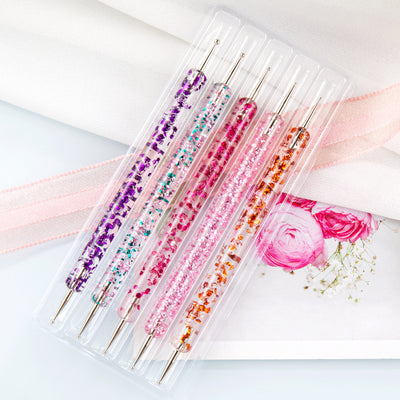 Kit Profesional de Nail Art con Varillas Dobles Transparentes - Image 5