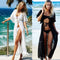 Cardigan de Playa Elegante en Encaje y Gasa Ligera