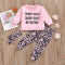 Conjunto Infantil Estampado Leopardo con Pantalón de Manga Larga