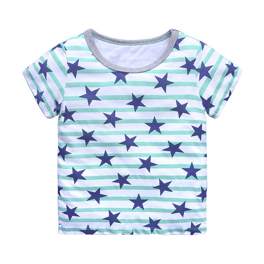 Camiseta Básica de Algodón Tejido para Bebé - Unisex Manga Corta