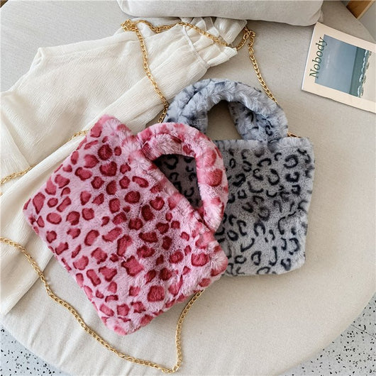 Bolso Tote Leopardo con Cadena y Correa Crossbody - Image 18