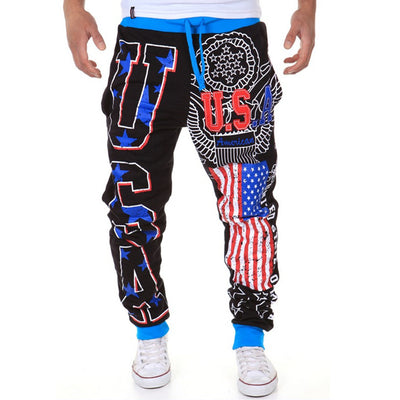 Pantalones Casuales Talla Grande con Estampado de Letras para Hombre - Image 5