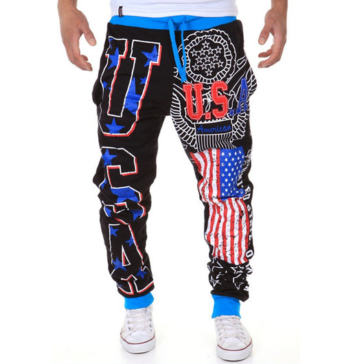 Pantalones Casuales Talla Grande con Estampado de Letras para Hombre - Image 5