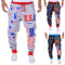 Pantalones Casuales Talla Grande con Estampado de Letras para Hombre