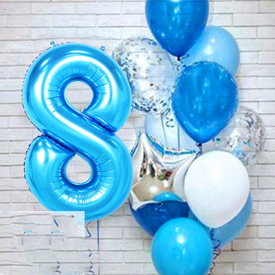 Decoración Sorpresa de Globos Azules para Cumpleaños de tu Novio - Image 61