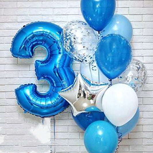 Decoración Sorpresa de Globos Azules para Cumpleaños de tu Novio